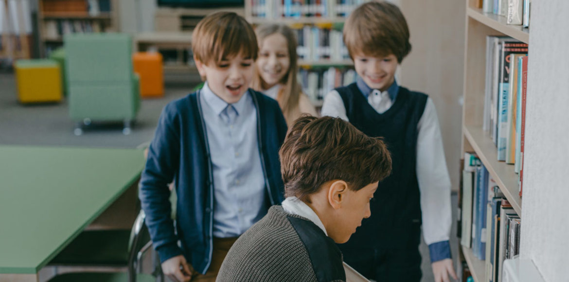 kids excited about books