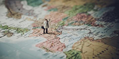 man in map