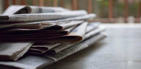 stack of newspapers
